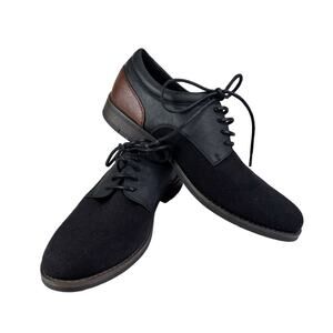 Perry Ellis Portfolio Size 9.5 Bowler Dress Shoes w/ Ultra Foam Black + Brown